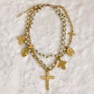 Gold Layered Cross Necklace